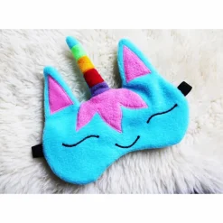 Schlafmaske, Schlafbrille einhorn blau türkis Regenbogen unicorn frauen kinder Reise-Zubehör Reise-Accessoire Spa-maske
