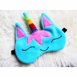 Schlafmaske, Schlafbrille einhorn blau türkis Regenbogen unicorn frauen kinder Reise-Zubehör Reise-Accessoire Spa-maske