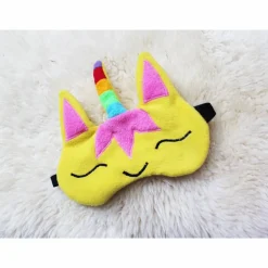Schlafmaske, Schlafbrille einhorn gelb Regenbogen unicorn frauen kinder Reise-Zubehör Reise-Accessoire Spa-maske Augenbi