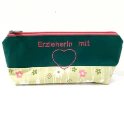 Schlampermäppchen "Erzieherin mit Herz", Federmäppchen, Stifte Mäppchen