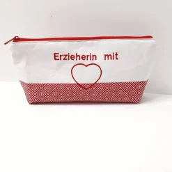 Schlampermäppchen "Erzieherin mit Herz", Federmäppchen, Stifte Mäppchen