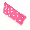 Schlampermäppchen, Federmäppchen pink mit Sterne, dreieckig