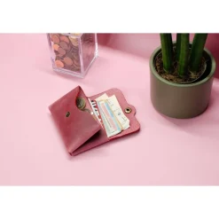 Schlanke Leder Geldbörse für Frauen und Männer 11x7x1,5cm. Kleiner Leder Geldbeutel für Ihn und Sie.