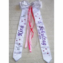 Schleife zum 1. Schultag/Einschulung Schultüte ""Motiv Einhorn"