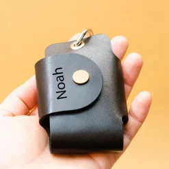 Schlüssel Etui Auto Leder mit Gravur – Personalisiertes Car Key Case Geschenk