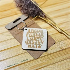 Schlüsselanhänger - ABC - Valentinstag - Liebe - Holz