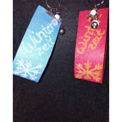 Schlüsselanhänger aus Filz mit Engelchen & Glöckchen – Winterzeit, personalisierbar, handmade