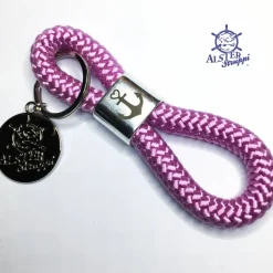 Schlüsselanhänger aus Tau versilberter Slider - mehrere Farben