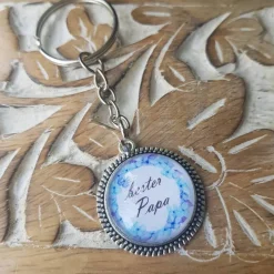 Schlüsselanhänger Cabochon 20mm bester Papa Danke