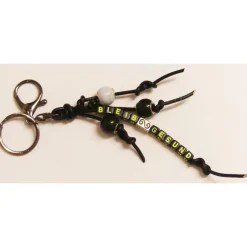 Schlüsselanhänger für einen Mann  mit Edelsteinperlen und dem Motto - Bleib gesund