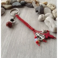 Schlüsselanhänger 'Glaube, Liebe, Hoffnung' mit Engelcharm