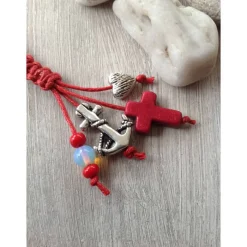 Schlüsselanhänger 'Glaube, Liebe, Hoffnung' mit Engelcharm