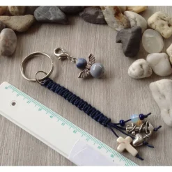 Schlüsselanhänger 'Glaube, Liebe, Hoffnung' mit Engelcharm