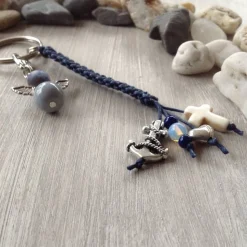 Schlüsselanhänger 'Glaube, Liebe, Hoffnung' mit Engelcharm