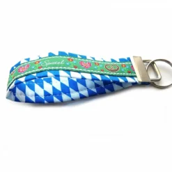 Schlüsselanhänger Schlüsselband "Herzilein" in grün oder weißblau/grün Anhänger Tracht Bayernraute