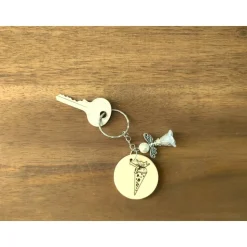 Schlüsselanhänger zur Einschulung / Schulanfang / Anhänger Schultüte (Kleeblatt, Perlenengel)