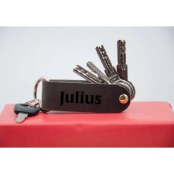 Schlüsselorganizer Leder Gravur. Monogrammed/Name Schlüsselanhänger. Personalisierter Schlüsselanhänger mit Gravur. Gesc