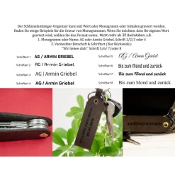 Schlüsselorganizer Leder Gravur. Monogrammed/Name Schlüsselanhänger. Personalisierter Schlüsselanhänger mit Gravur. Gesc