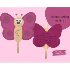 Schmetterling Einladung Bastelset | Einladung Schmetterling | Basteln mit Kindern Schmetterling | Basteln Schmetterling