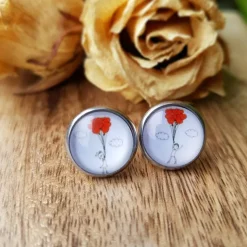 Schmuck Pärchen Valentinstag Ohrstecker, Ohrringe, Ohrhänger, Ringe, Haarspangen mit Cabochon