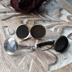 Schmuck Rosen Ohrstecker, Ohrringe, Ohrhänger, Ringe, Haarspangen und Armbänder mit Cabochon