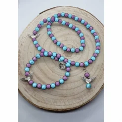 Schmuckset mit eingearbeiteten  Fliegenden Schützenden Engel und mit einem Anhänger