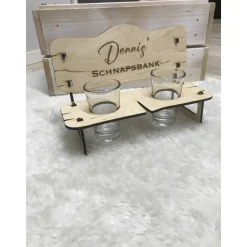 Schnapsbank als Geschenk mit Wunschgravur