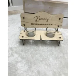 Schnapsbank als Geschenk mit Wunschgravur