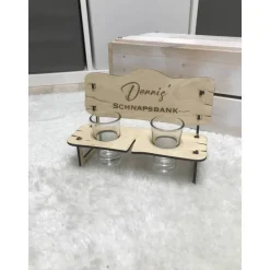 Schnapsbank als Geschenk mit Wunschgravur