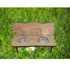 Schnapsbank mit Gravur  inkl. Gläser - Originelles Geschenk zum Abschied Rente Vatertag Junggesellenabschied