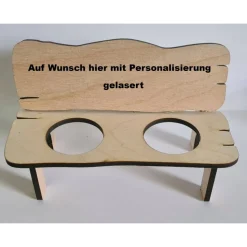 Schnapsbank mit Gravur  inkl. Gläser - Originelles Geschenk zum Abschied Rente Vatertag Junggesellenabschied