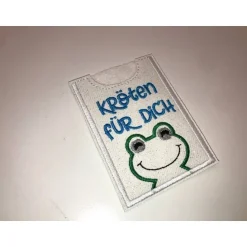 Schöne Gutscheinkartenhülle, Geschenkidee, EC Kartenhülle, Geldgeschenke Schrift Blau