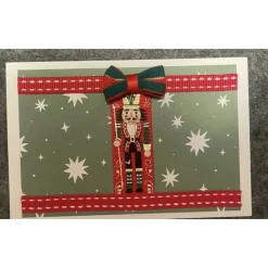 Schöne Karte Weihnachten, Nussknacker, Handarbeit mit Umschlag