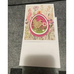 Schöne Osterkarte, Handarbeit mit Umschlag