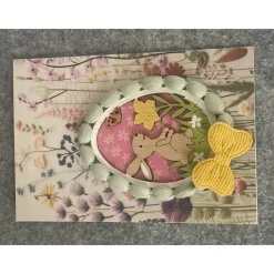 Schöne Osterkarte, mit Umschlag. Osterhasen Motiv