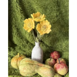 Schöne Sonnenblume Sonnenblumenstrauß Wollfilz Herbstdeko Erntedankfest