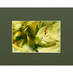 Schöne Vorweihnachtszeit   Original Encausticmalerei, Unikat mit Passepartout - Design  Ulrike Kröll