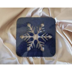 Schneeflocke Weihnachten Untersetzer Tischdekoration Fensterdekoration Weihnachtsdekoration aus Resin | Epoxidharz | Kun