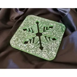 Schneeflocke Weihnachten Untersetzer Tischdekoration Fensterdekoration Weihnachtsdekoration aus Resin | Epoxidharz | Kun