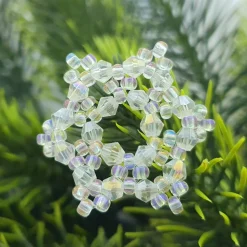 Schneeflocken / Eiskristalle aus Kristallglasperlen – groß (3er Set) als Weihnachtsdeko