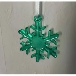 Schneeflocken aus Resin Gießharz grün