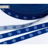 Schneeflocken Webband blau/weiß 9mm