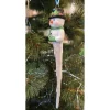 Schneemann - Eiszapfen - Weihnachtsbaumschmuck aus Keramik -