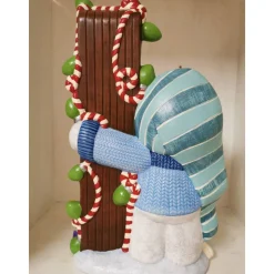 Schneemann aus Keramik zum Beleuchten