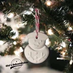 Schneemann, Keramik Weihnachten, Christbaumschmuck, Wohndeko