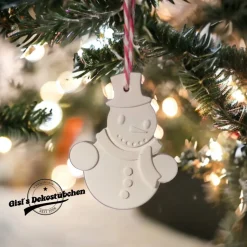 Schneemann, Keramik Weihnachten, Christbaumschmuck, Wohndeko Gegossener Schneemann, Weihnachtsanhäng