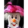 Schneemann LADY SNOWMAN Figur aus recyceltem Holz Herbstdeko Weihnachtsdeko Künstlerfigur Winterdeko Geldgeschenk