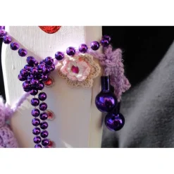 Schneemann LADY SNOWMAN Figur aus recyceltem Holz Herbstdeko Weihnachtsdeko Künstlerfigur Winterdeko Geldgeschenk