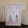 Schneemann Weihnachtsglückwunsch / Festliche Sterne Grußkarten / Christmas Time Karten / Weihnachtskarten / Weihnachten