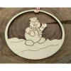 Schneemann-Anhänger aus Holz für die Winter-, Advents- und Weihnachtszeit / Fensterbild / Holzdeko